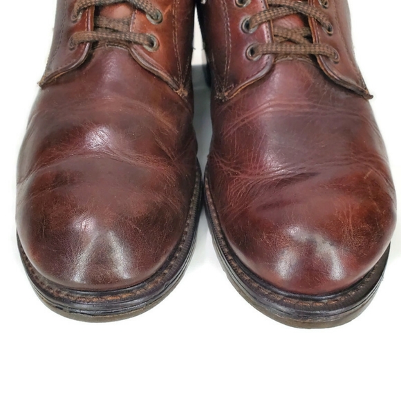 L.L. Bean Mens Vintage Distressed Brown Leather Boots Size 10.5 W Made In Canada - Picture 4 of 14